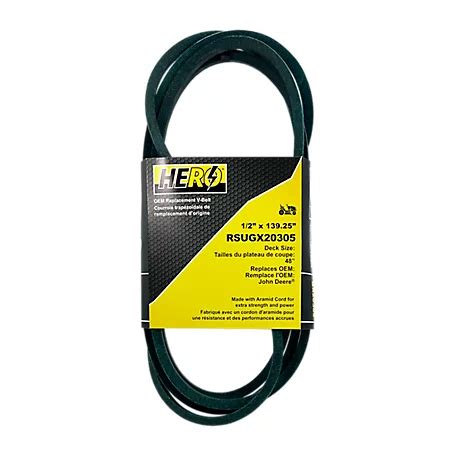 Hero 42 in. Premium OEM Replacement Mower Drive Belt GX20072.